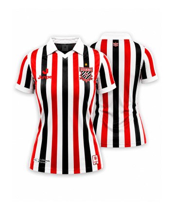 CAMISA DE JOGO PAULISTA LISTRADA BABY LOOK